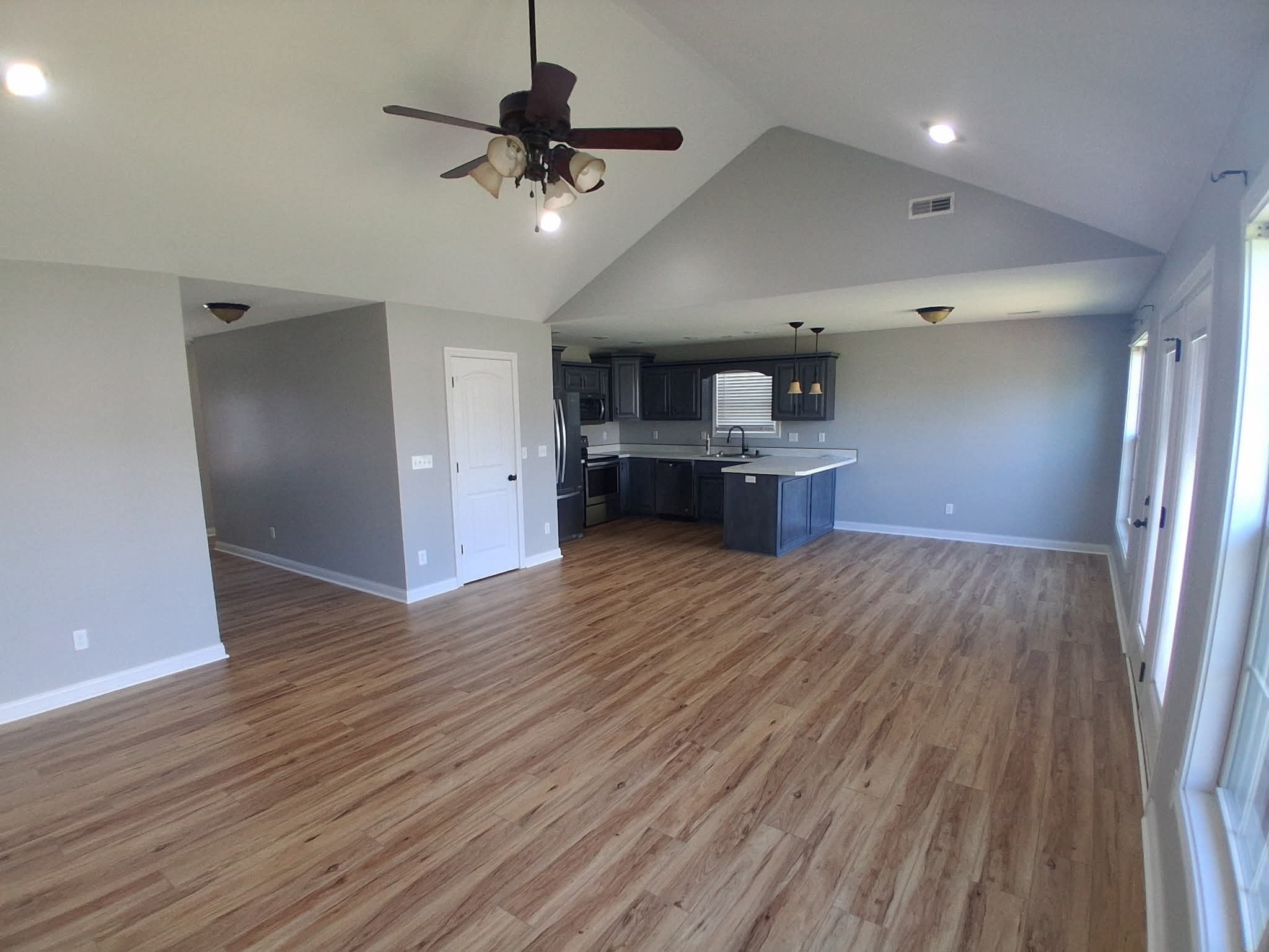 Open kitchen and living room
